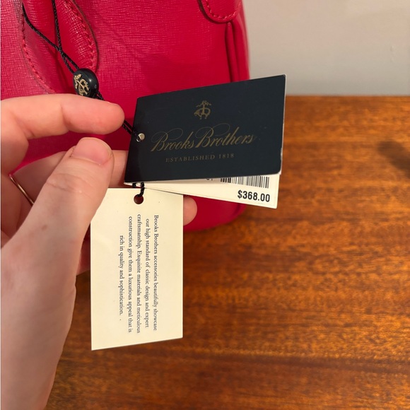 Brooks Brothers Red Leather Handbag NWT - Picture 4 of 8